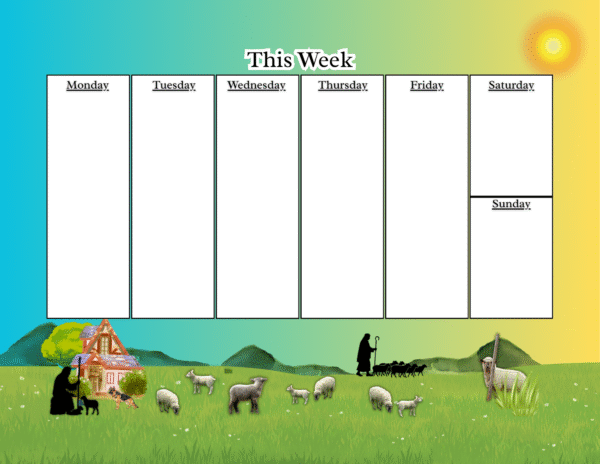 A - El Pastor Weekly Planner