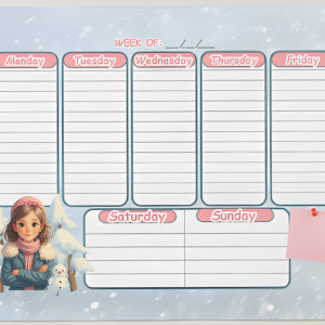 Hope And Winter Weekly Planner
