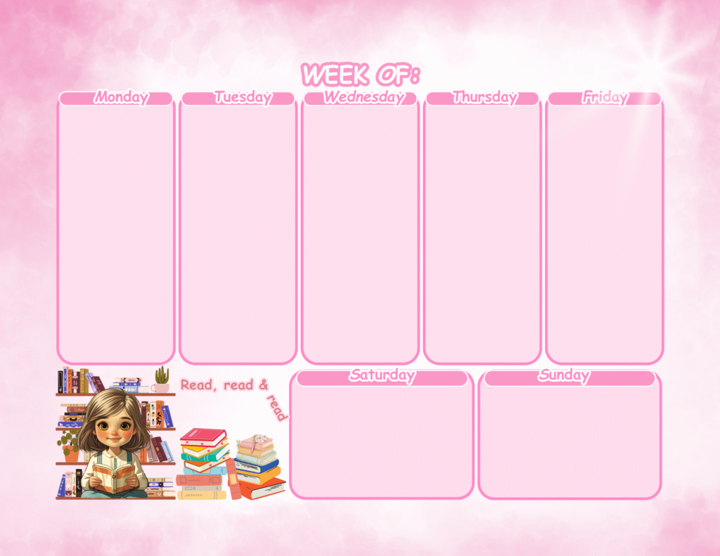 Hope's Read Weekly Planner